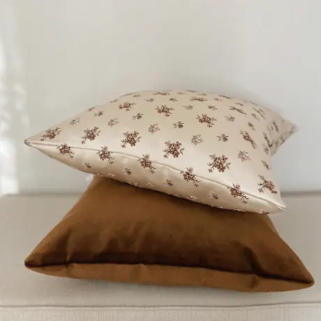 Mocha Bloom Kırlent Kılıfı Yastık 2'li Set