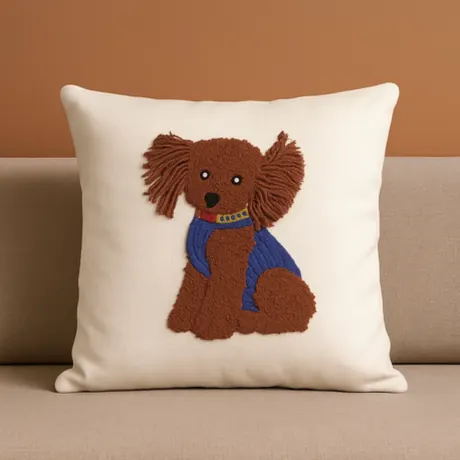 Brownie Hug Kırlent Kılıfı Köpek Desenli